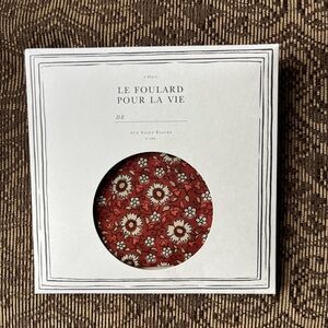 Sezane Red Floral Scarf